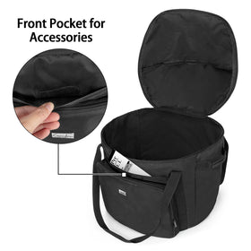 SAMDEW grill bag protected by water-resistant material shields grill from rain.