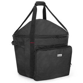 SAMDEW portable grill carry bag front view with tool pocket for quick access.