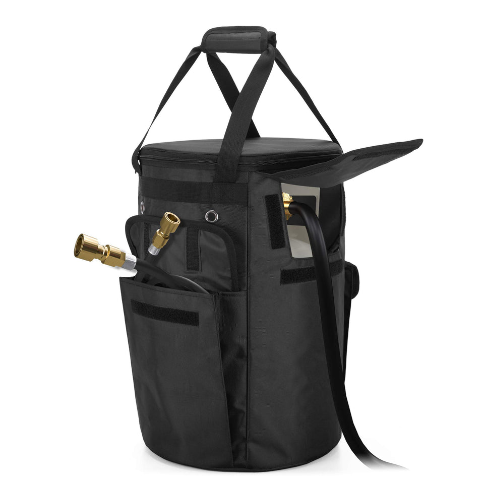 samdew propane tank cover with side flip flap for easy valve access and quick checks.