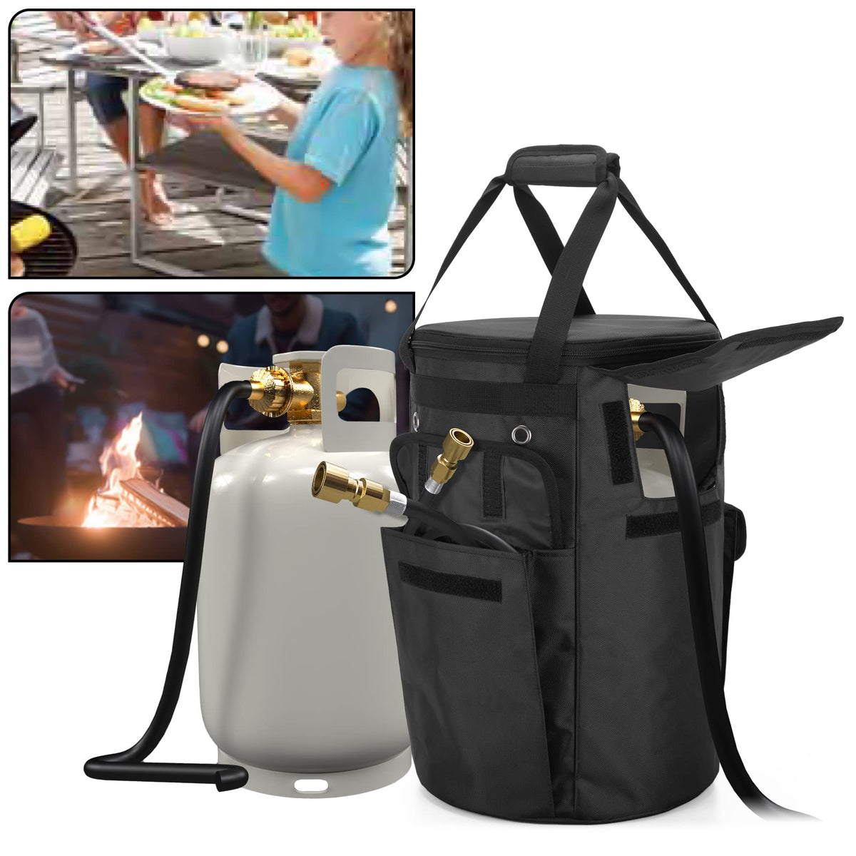 samdew two-strap carry handles simplify transport.
