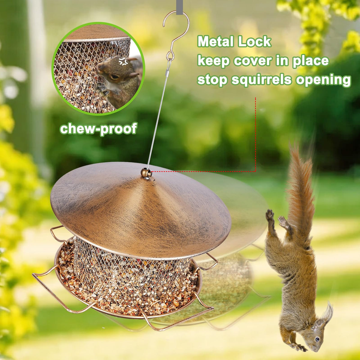 Samhe bird feeder is easy to clean and refill.