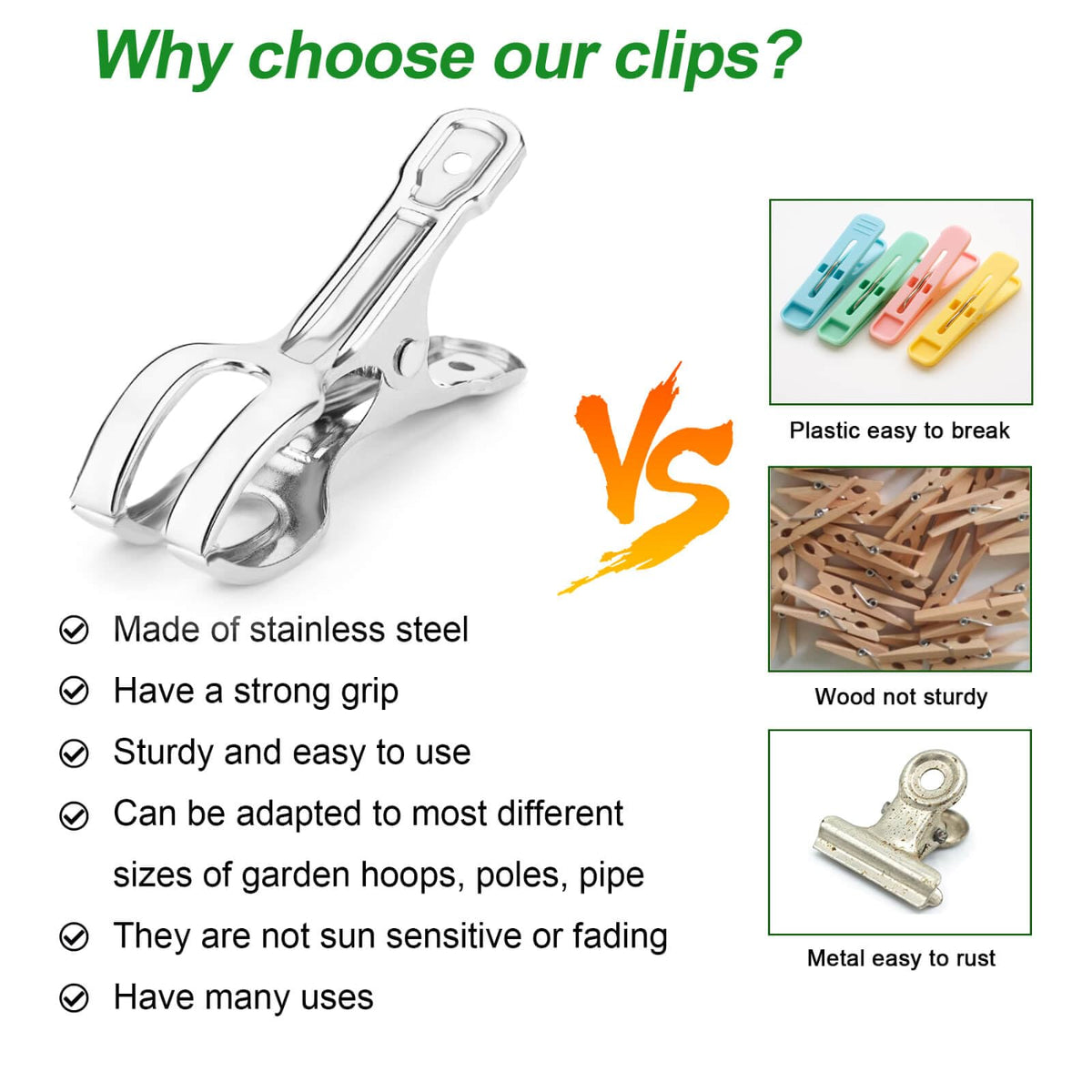Samhopo multi-purpose clips usable as chip clips or towel holders.