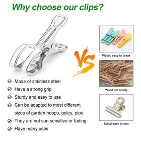 Samhopo multi-purpose clips usable as chip clips or towel holders.