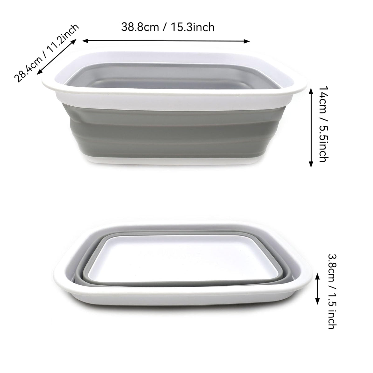SAMMART 9.2L collapsible wash basin in use during camping.