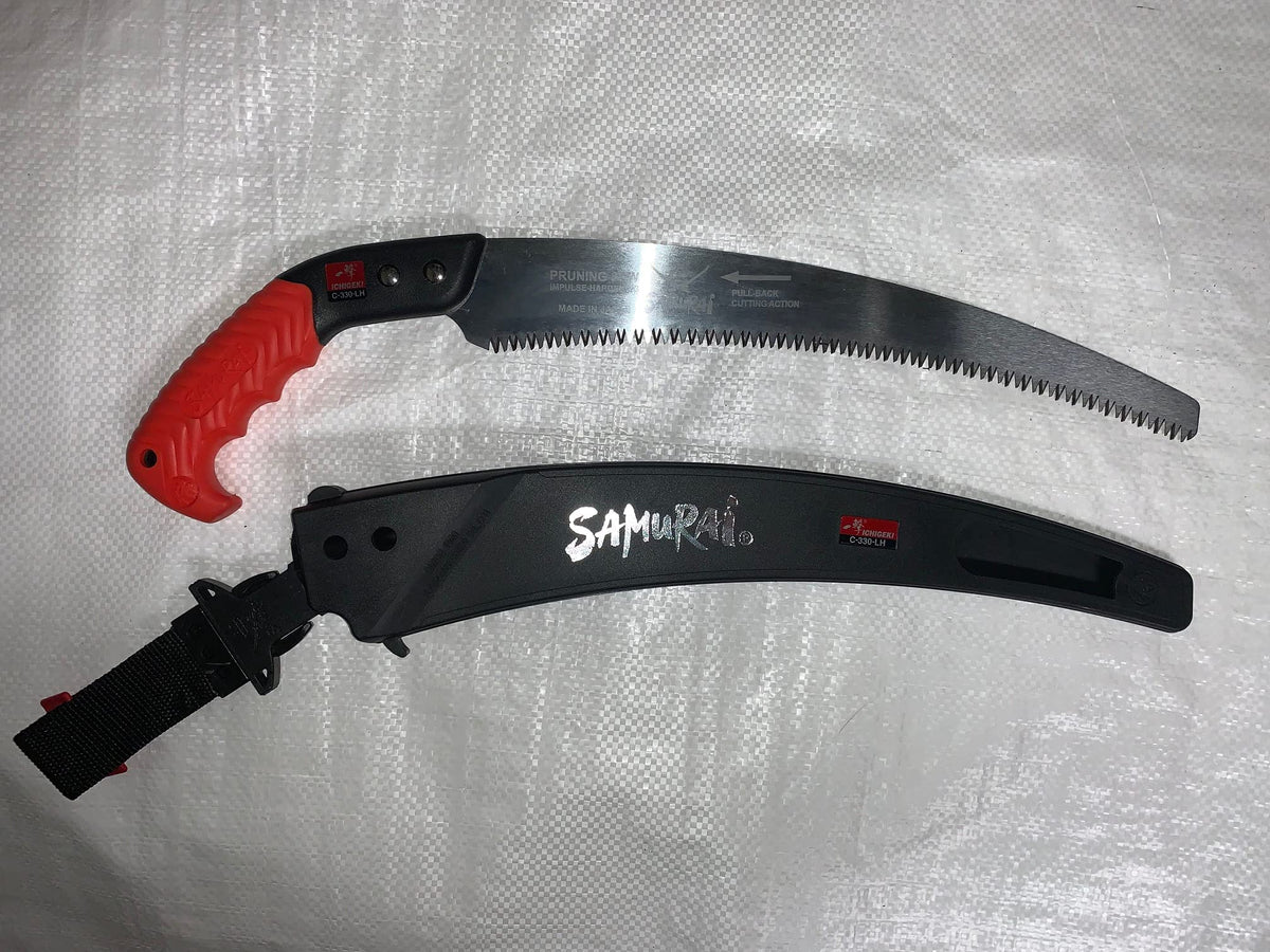 SAMURAI Kanzawa Ichigeki with Ergo Grip orange for secure hand feel.