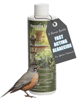 Sanco Fountain Algaecide and Clarifier bottle pour for easy pond dosing