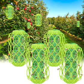 Sancodee 4-pack upgraded wasp trap for outdoor hanging attracts wasps and other flying insects.