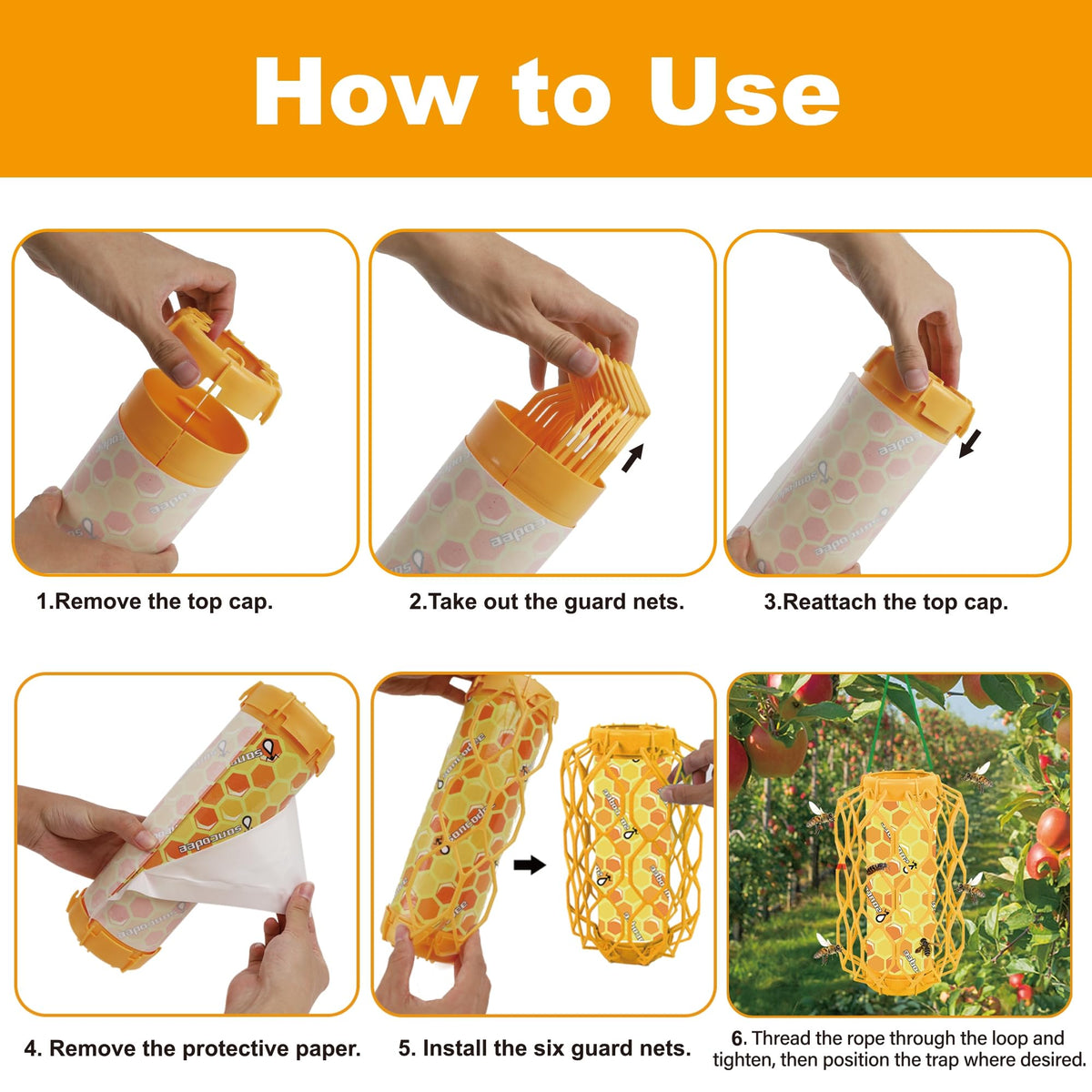 Sancodee Hornet Trap with glue guard enhances capture