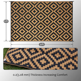 SAND MINE large outdoor floor mat on a deck ready for any weather.