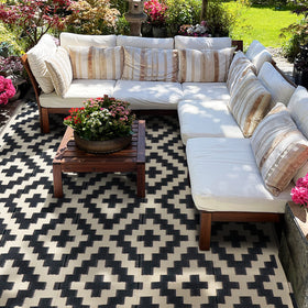 SAND MINE multi-use rug ideal for patio, deck, beach, and camping
