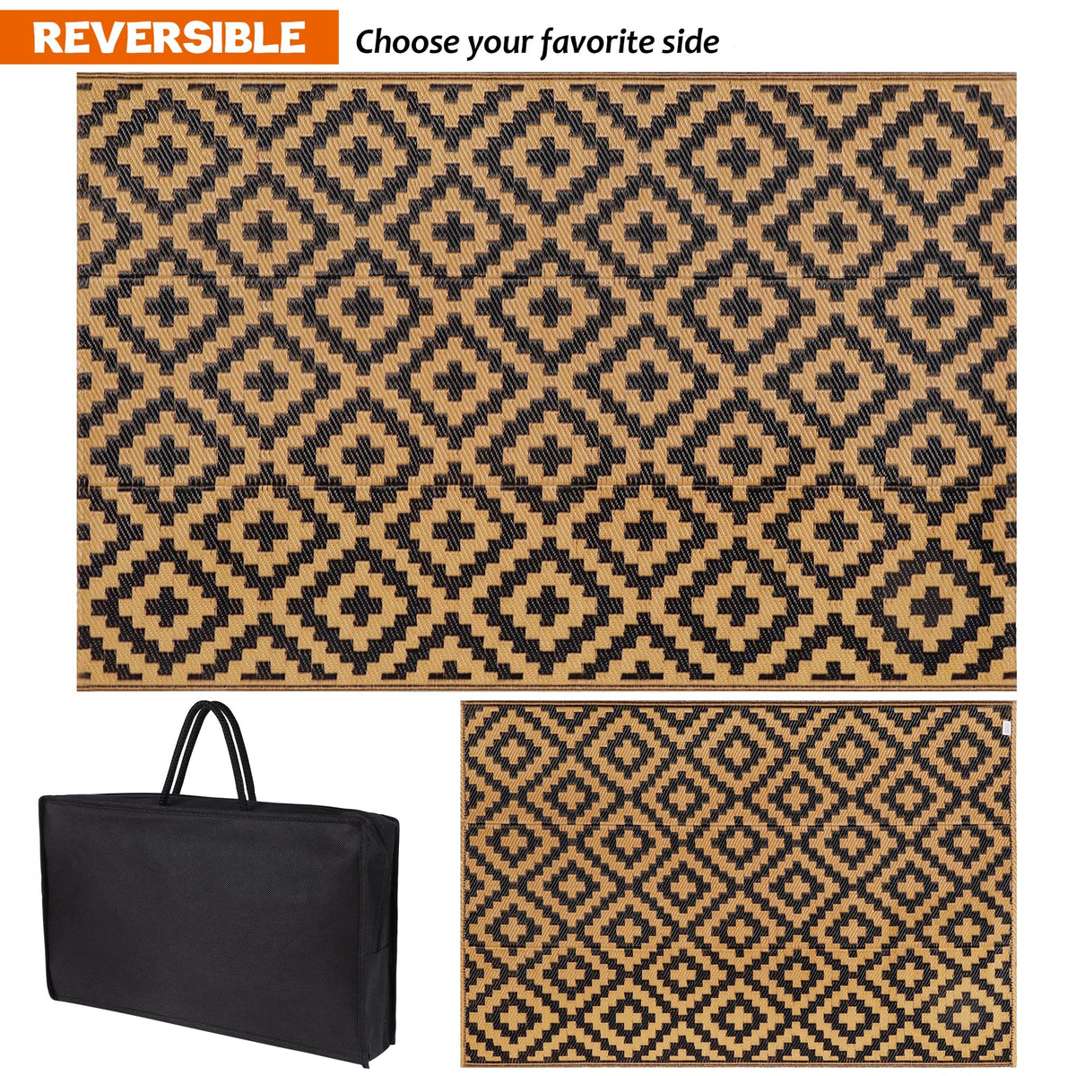 SAND MINE plastic straw rug closeup texture highlighting durable, low-maintenance material