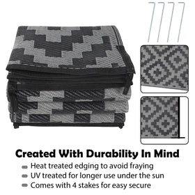 SAND MINE polypropylene outdoor rug offers premium quality and durable underfoot.