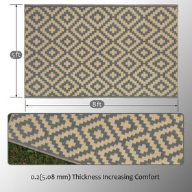 SAND MINE Reversible Mats RV-camping-rug versatile on decks, beaches, picnics