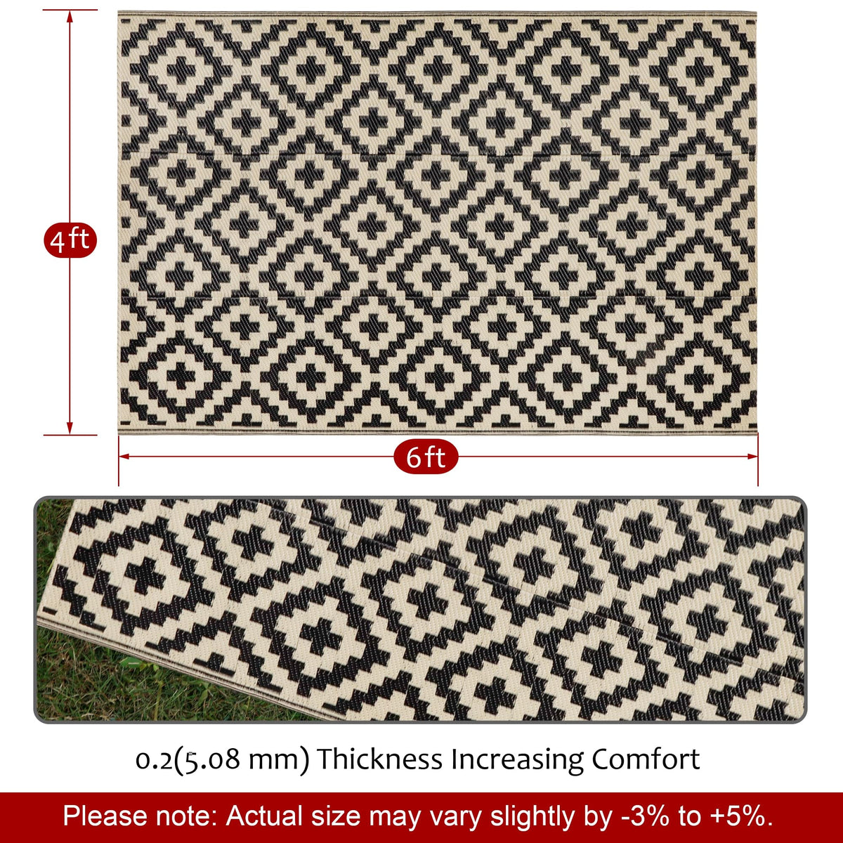SAND MINE reversible mats UV protected to resist fading and sun damage.