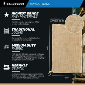 Sandbaggy burlap bags are biodegradable and eco-friendly for sustainable storage.