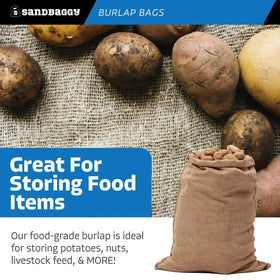 Sandbaggy burlap bag keeps a fish catch cool when moistened for freshness.
