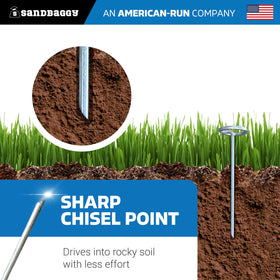 Sandbaggy wind-resistant pins stabilizing garden materials against gusts.