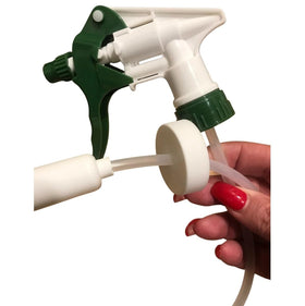 Sandhill Tools green and white housing protects the piston during extended use