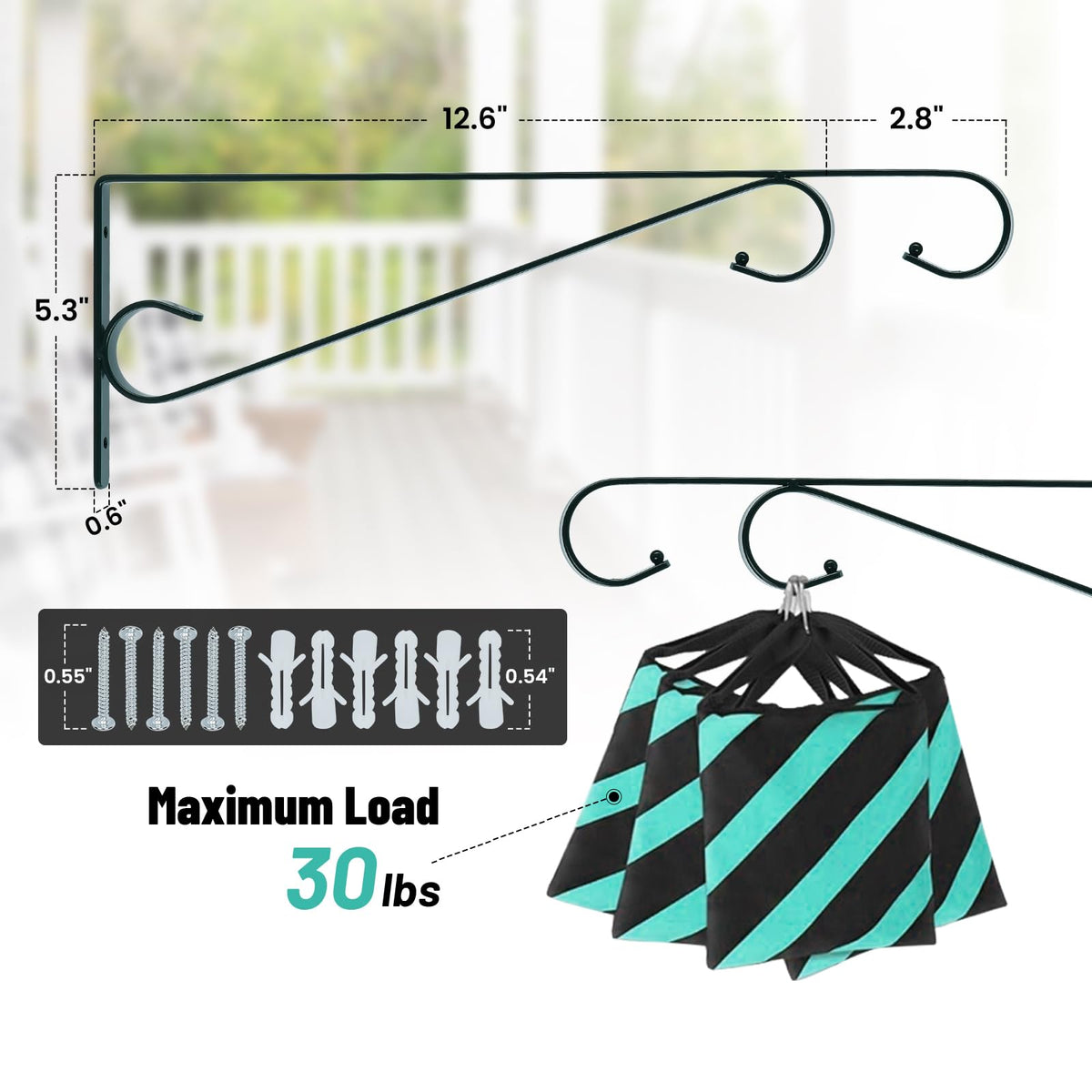 Sanduby anti-slip hook prevents pots from falling, ideal for windy balconies.