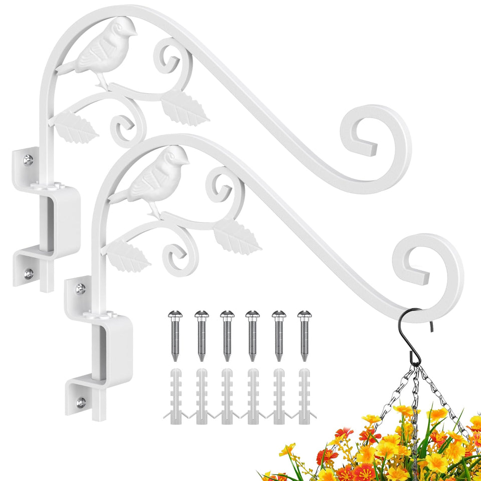 Sanduby outdoor plant hangers with a bird-design for elegant garden decor