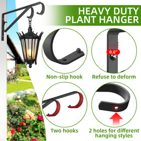 Sanduby triangular-design plant hanger provides stable support for heavy pots.