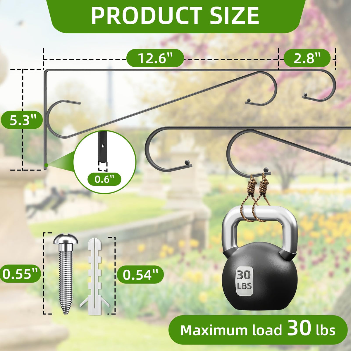 Sanduby wall-mount-hanger with included screws for quick setup.