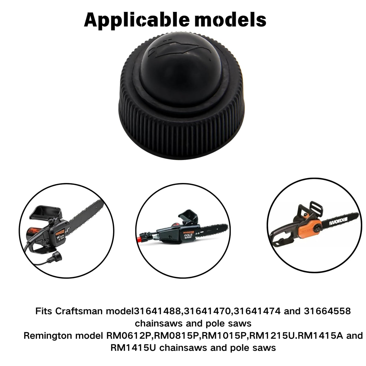 SANFAY durable cap bulb on Remington pole saw model with secure fit