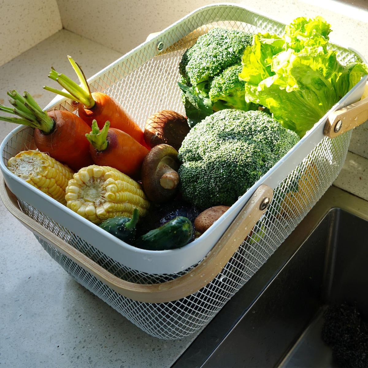 SANHSEHOME versatile storage basket for kitchen pantry and office organization