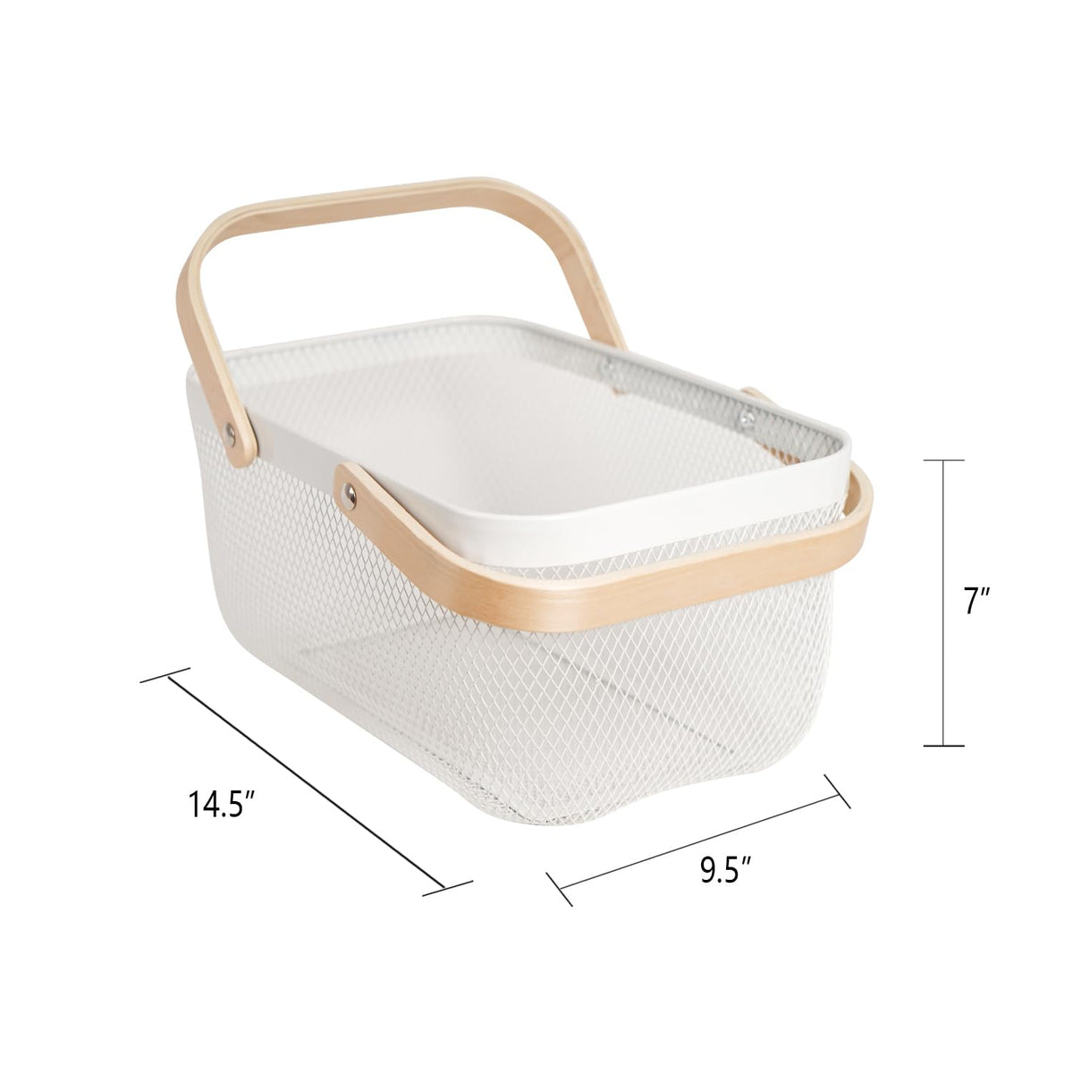 SANHSEHOME kitchen storage mesh basket for organized countertops