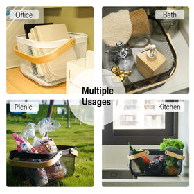 SANHSEHOME rust-resistant mesh basket with silver plated finish protecting against corrosion