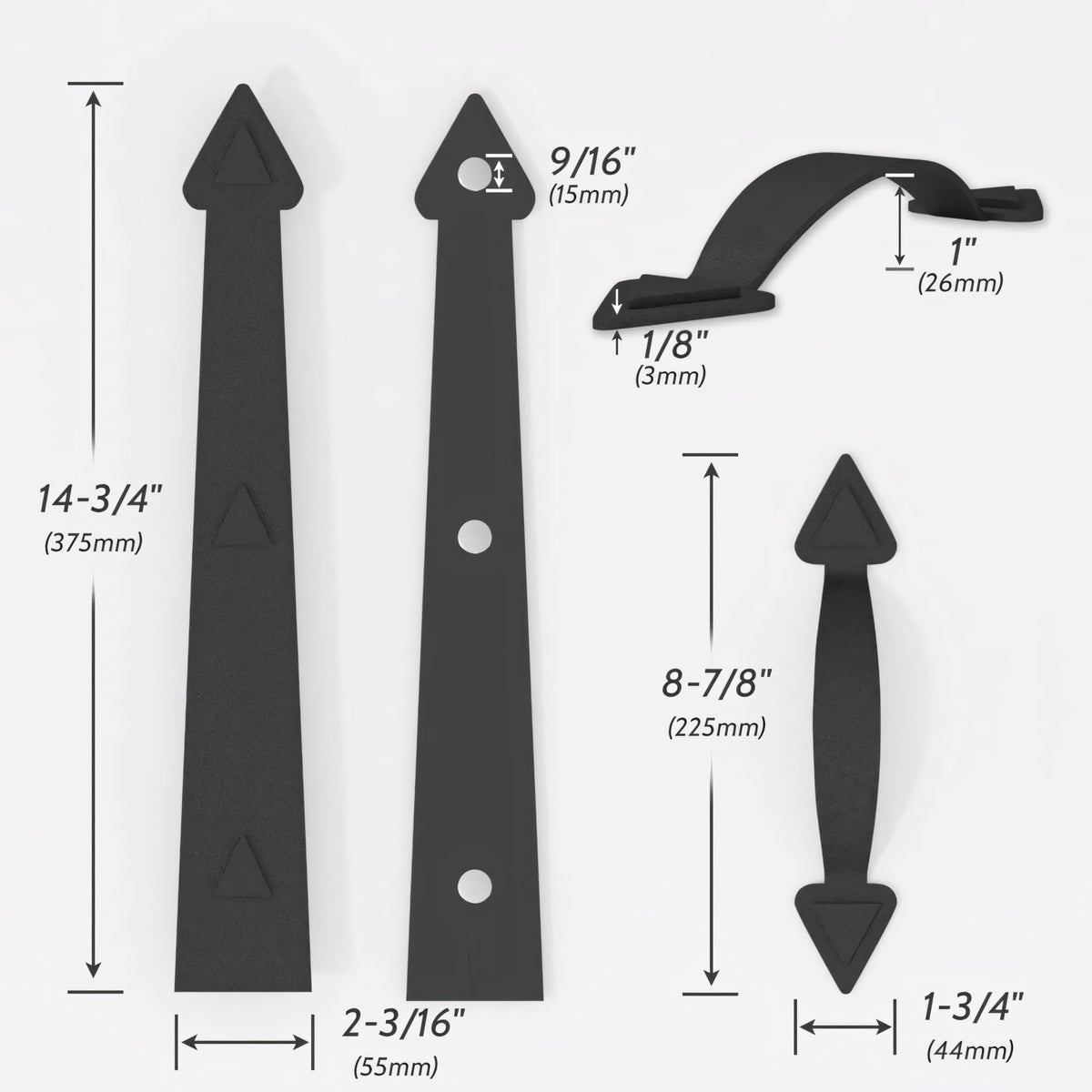SANKEYTEW black hinges close-up shows durable ABS and magnets.