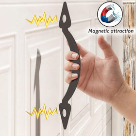 SANKEYTEW magnetic hardware set withstands weather on metal doors.