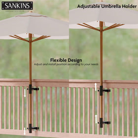 SANKINS adjustable height umbrella mount lets you tailor sun protection precisely.