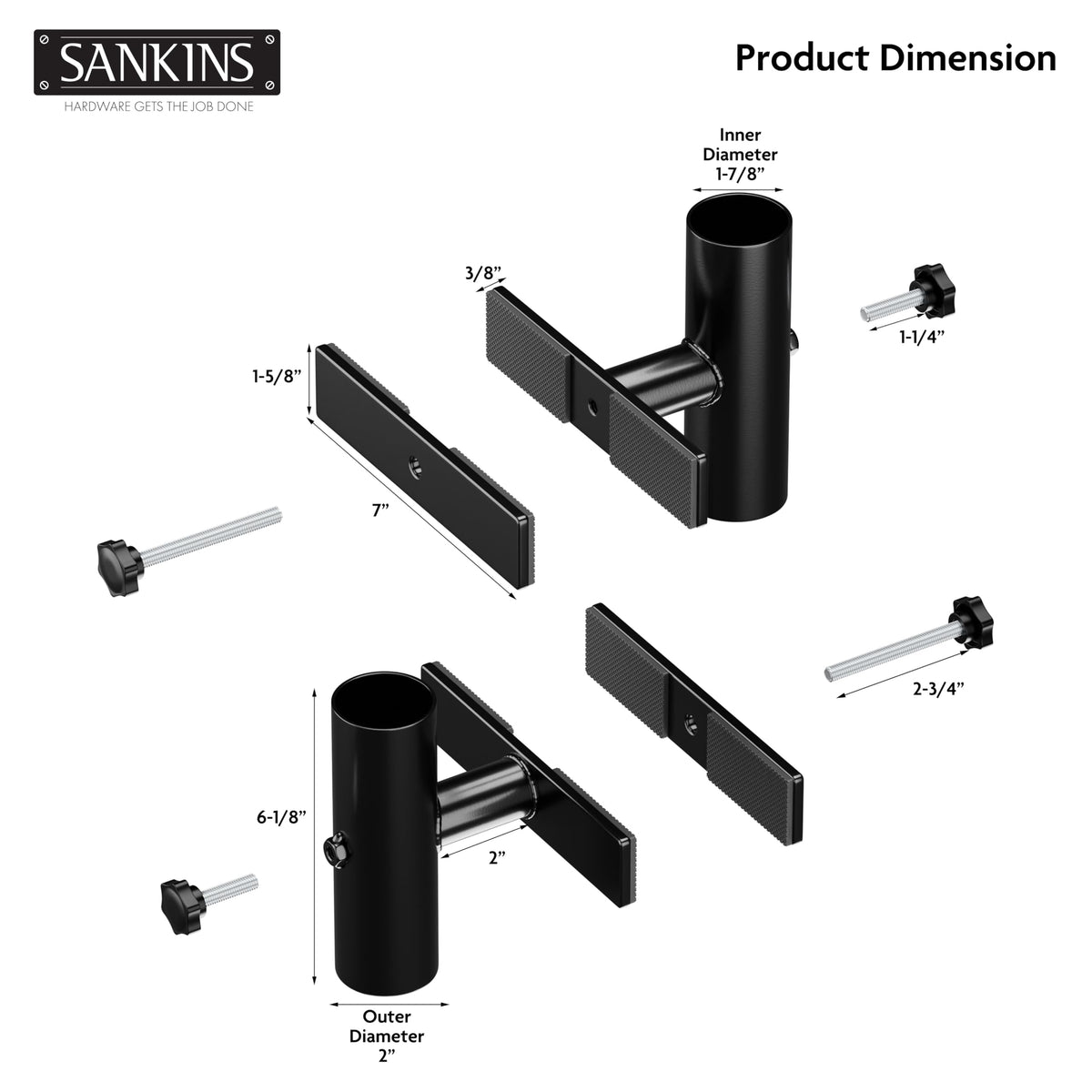 SANKINS umbrella mount on railing keeps parasol secure during breezy days.