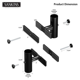 SANKINS umbrella mount on railing keeps parasol secure during breezy days.