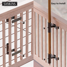 SANKINS waterproof stainless-steel base for durable outdoor shade support.