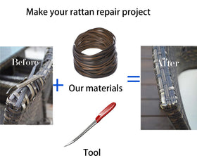 SANMENMO dragon-pattern tool adds grip and style for smooth rattan weaving.