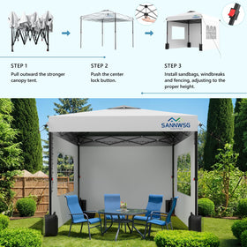 Sannwsg canopy with three height settings for versatility