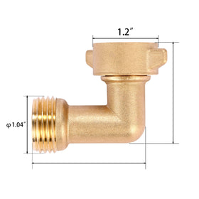 Sanpaint two pack brass hose elbows with 3/4 inch threads for quick connections
