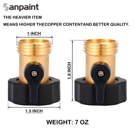 Sanpaint 34-inch brass thread connection ensures reliable fittings.