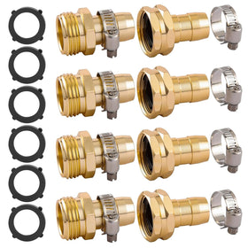 Sanpaint 4-set hose repair connectors kit for quick leaks repair on garden hoses