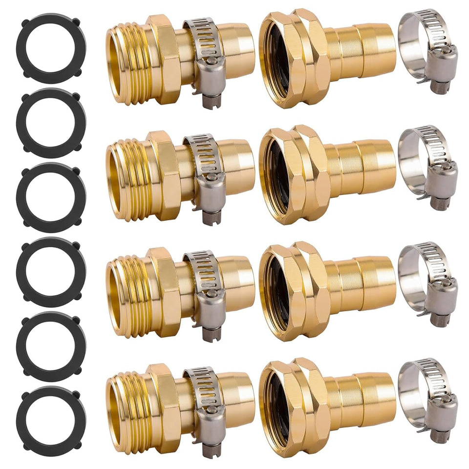 Sanpaint 4-set hose repair connectors kit for quick leaks repair on garden hoses