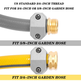 Sanpaint aluminum female coupling with zinc clamp resists rust outdoors.