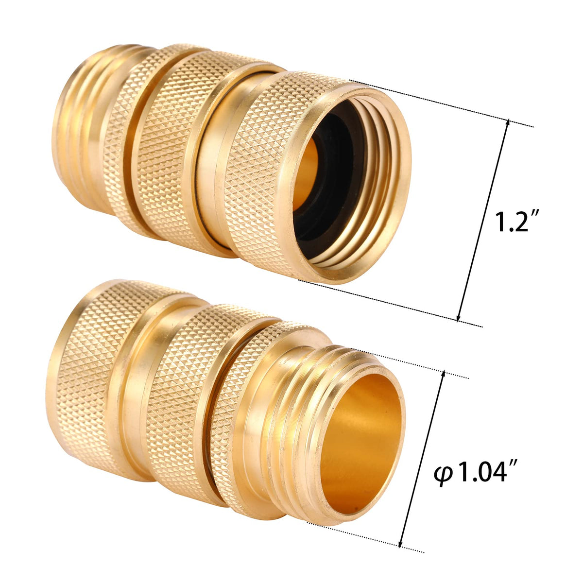 Sanpaint brass garden hose quick-connect male for secure, easy attachment.