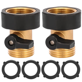 Sanpaint brass garden hose valve closeup showing durable construction for watering control.