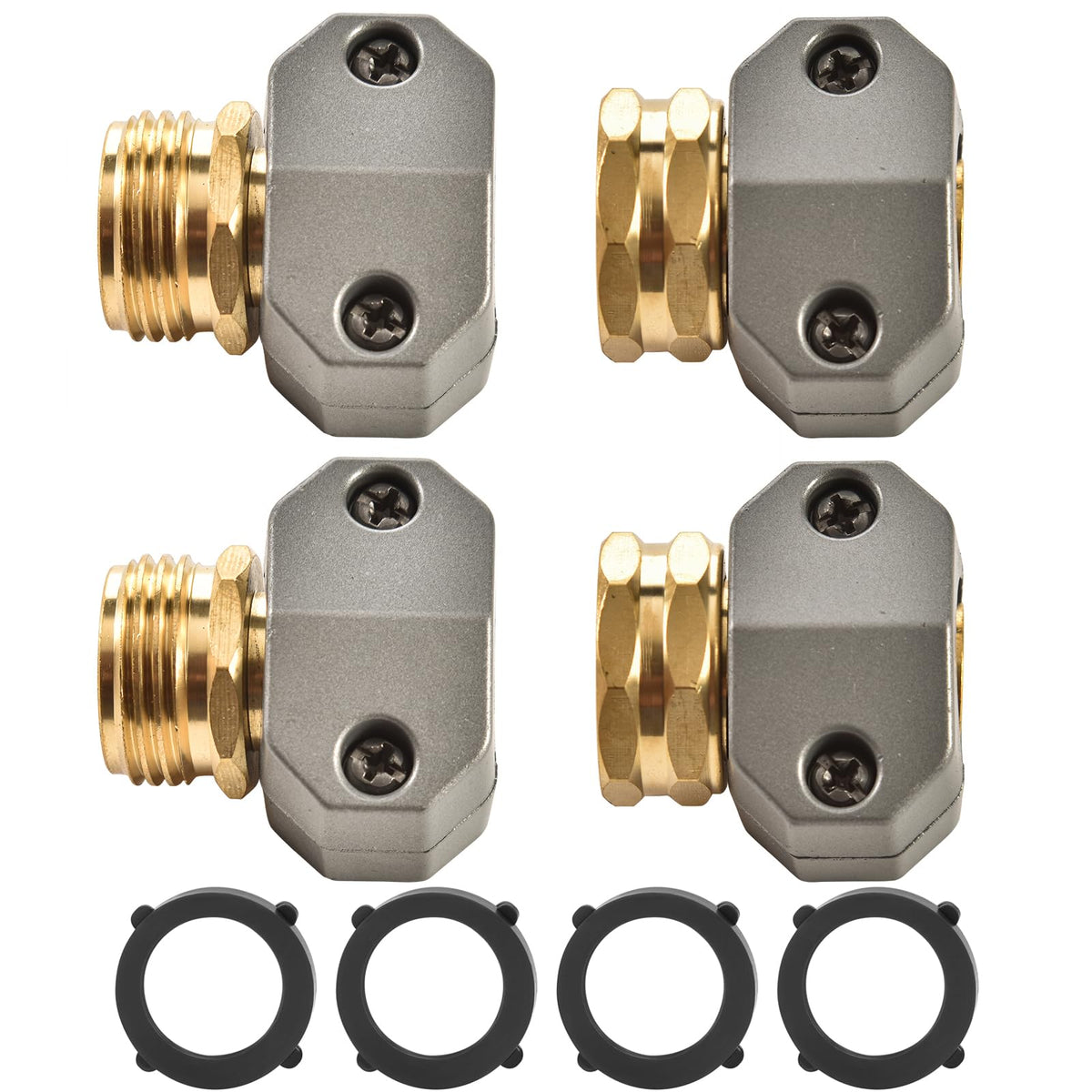 Sanpaint brass male coupling for 5/8- to 3/4-inch hoses provides a secure seal