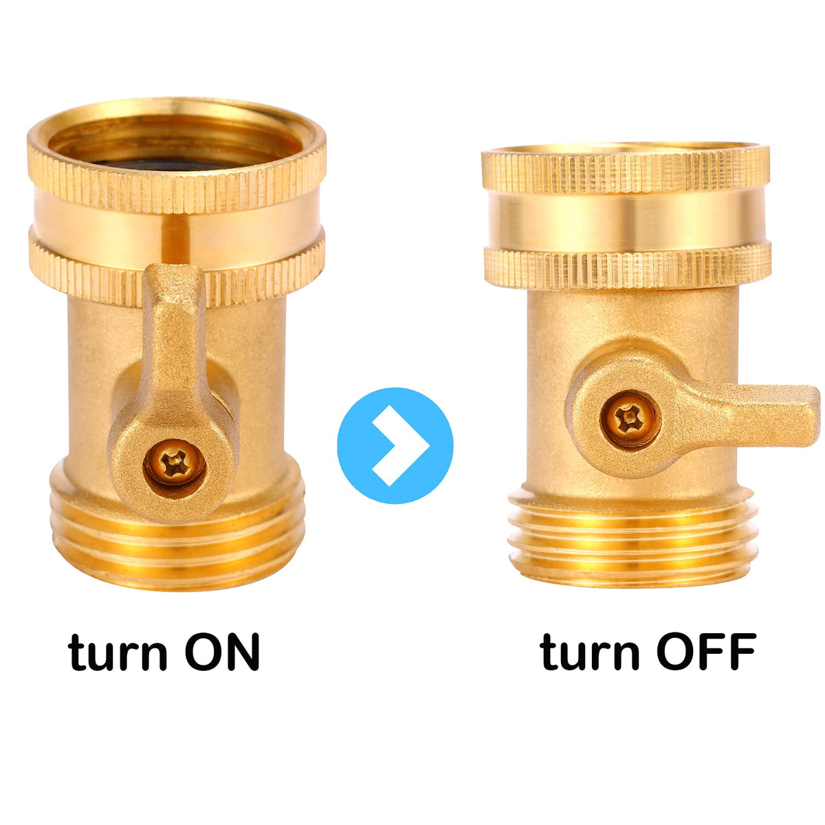 Sanpaint brass valve handle with ergonomic grip for smooth operation.