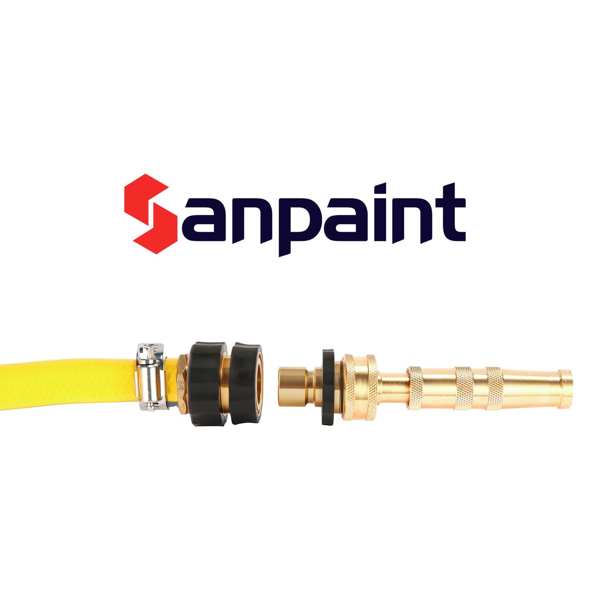 Sanpaint easy connect and disconnect setup for efficient outdoor hose tasks.