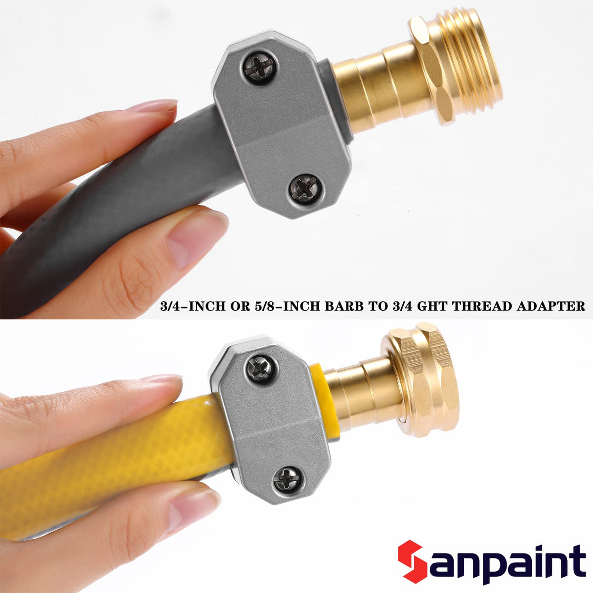Sanpaint easy-install hose repair kit supports fast yard hose restoration in use.