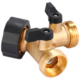 Flow control handle of Sanpaint splitter shown with easy grip for on/off control.